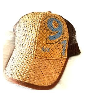 Armani Exchange A/X Straw/Graphic SnapBack Cap